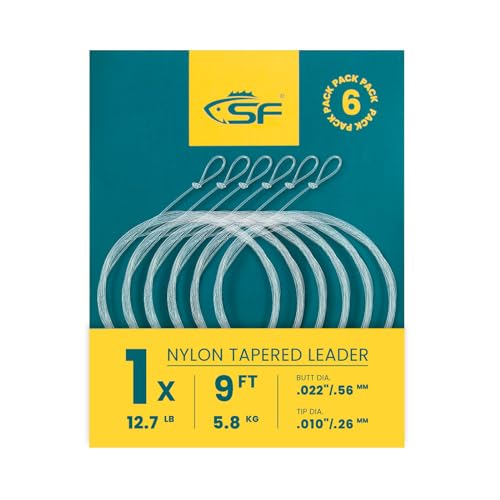 Nylon Vorfach mit vorgebundenen Schlaufen für Fliegenfischen und Forellenangeln, hochwertige Nylonherstellung für Präzision und Widerstandsfähigkeit.