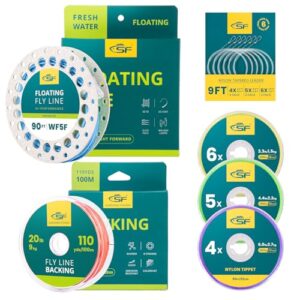 Einsetzen Sie mit diesem Starter-Set für das perfekte Fliegenfischen. SF WF5F Fliegenfischen-Schnur-Set, ideal für Anfänger und Fortgeschrittene gleichermaßen geeignet.