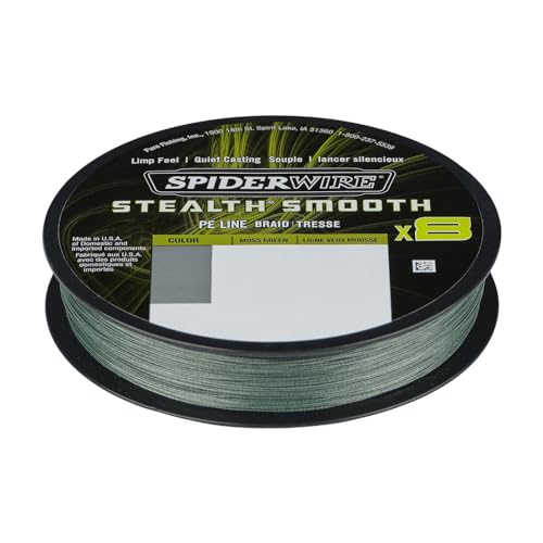Hochwertige Spider-Reel mit Stealth-Technologie, 300 Meter Moosgrün, 0,17 mm