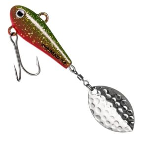 Bleikopf spinner von SpinMad, Jig spinner mit Sheriff design und Lieblingsköder, ideal für Barsche