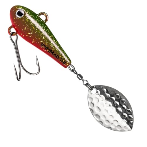 Bleikopf spinner von SpinMad, Jig spinner mit Sheriff design und Lieblingsköder, ideal für Barsche