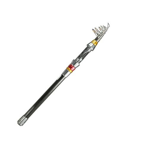 Teleskop-Angelrute, Carbon-Angelruten, Ultraleicht und Ultrasteif für Weite Würfe, Nicht leicht zu Brechen, Leicht zu Tragen, Geeignet für Reisen und Camping (8FT/2.4m)