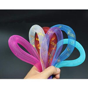 Sechsstelliges Paket mit 15 mm Mylar Lametta Mesh Tube für DIY Fliegenbinden in verschiedenen Farben