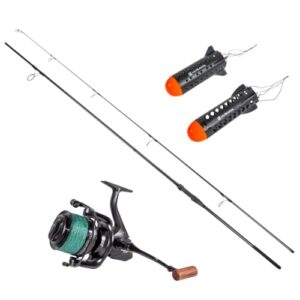 Hochwertiges Karpfenset für Angler, Rute 10ft (5lb), perfekt für das Werfen großer Spods geeignet.