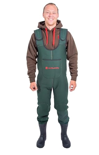 Ultimative Neoprenen-Kniehosen für Fischer und Outdoor-Liebhaber, 4,8 mm dick, strapazierfähiger Gummistiefelteil, Komfort und Bewegungsfreiheit