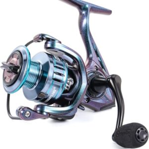 Fischerei-Ausrüstung, Spinnangelrolle mit 11+1 BB Smooth Drag System, ideal für Süß- und Salzwasserangeln, Karpfen-, Grob- und Posenfischen