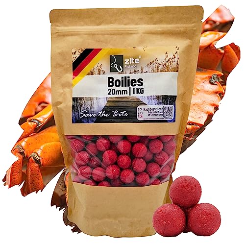 Zite Boillies für Karpfen-Angeln in verschiedenen Aromen - Hochfängige Aromen durch wohldosierte Aminosäuren (Monster Crab)