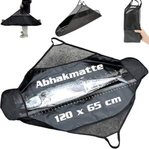 Zzxker Abhakmatte für Angeln mit Maßband, Abhakmatte Karpfen mit Griffen für Transport und Gewicht, kompaktes Wasserabweisendes Tool für den Angelheld