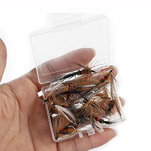 ANCLLO 20-teiliges Fliegenfischen-Fliegen-Set mit wasserdichter Box und verschiedenen Ködern und Luftschlangen für erfolgreiches Angel-Erlebnis auf Flüssen, Seen, Bächen und in Hochgebirgsgebieten