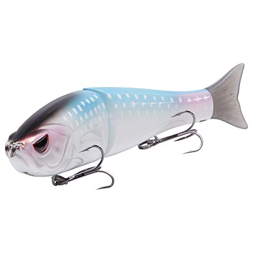 Bass Dash Wobbler Kunstköder Angelköder, harte Schwimmköder aus ABS-Material, langsam sinkender Köder für Monsterfische wie Hecht, Lachs und Forelle