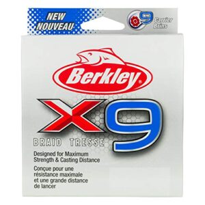 Berkley X9 Geflochtene Schnur, 20,6 kg | 328 yd | 300 m für das Angeln über robuste Strukturen und bei starker Wind- oder Wellenbelastung