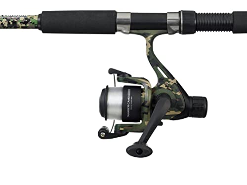 Kompaktes Angelruten- und Rollenset für Süßwasserangler, Raubfischangeln, ideal für Reisen, grün Camo, 2,7m