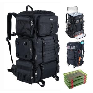 Angelrucksack mit Kühltasche und Trocken-/Nass-Fach, ideal für Angler