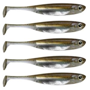 QualyQualy Gummiköder - Gummifisch für Zander, Barsch, Hecht und Forelle 7cm, 5# 6 Stück, hochwertiger Kunststoff, lebensechte Schwimmaktion und realistische Details