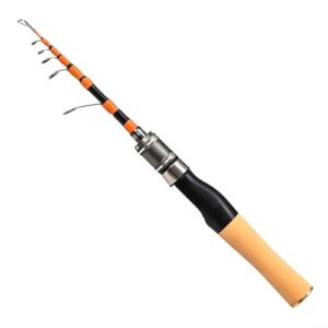 Ultraleichte Teleskop-Angelrute, 1,5 m, 65 g, Karbonfaser, tragbare Angelrute für Forellen und kleine Fische