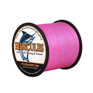 Hercules Super Cast 100m - 2000m Yards Geflochte Angelschnur für Salzwasser und Süßwasser, PE Geflecht, Fischdraht mit 8 Strängen, Testgewicht 10-300lb
