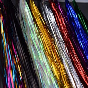10 Packs 1 MM Breite Kristall Flash Tinsel Fliegenbindematerialien, umweltfreundlich und aus PET, ideal für Angler und Fliegenangler