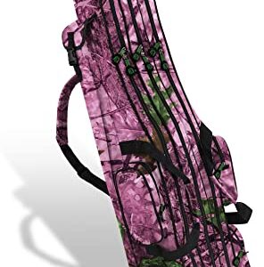 Fischangel-Tasche für 6 Ruten mit 3 Kammern und Hunting Camo Pink Farbe