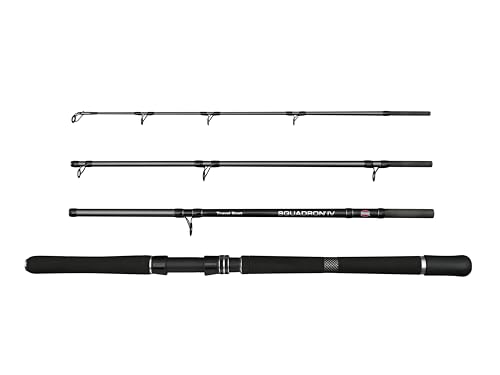 Penn Squadron IV - Angelrute für Salzwasserangler mit 24T Carbon 4-teiliger Konstruktion und Dura-Guides