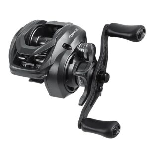 Resolute Baitcasting-Angelrolle, Kohlefaser-Rahmen, 7,1:1 Übersetzungsverhältnis, 4 kg Bremskraft, Magnetbremssystem, Links/Rechtshänder