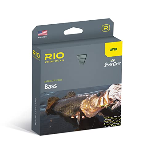 RIO Avid Series Barsch Fliegenschnur, hochwertige Angelbedingungen, Frontkegel mit verschweißten Schlaufen, einfaches Gießen, glatte Beschichtung für Barschangler