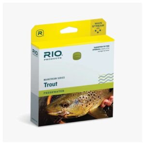 RIO Produkte Fliegenschnur Mainstream Typ 6 Vollsinkschnur WF6S6 schwarz, Fliegenschnur für Angeln, perfekte Balance zwischen Präsentation und Umsatz