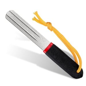 SHENLIU Fischhakenschärfer, Angelhaken-Schleifschleifstein Doppelseitig, Praktischer Sharpener für Angelhaken und Dartspitzen