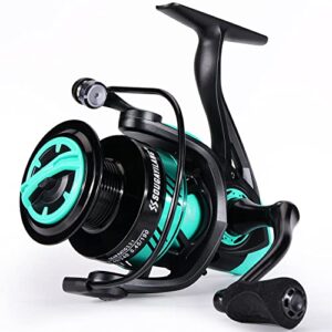 Sougayilang SL Spinnrolle 5,2:1 Hochgeschwindigkeits-Metallspule Leistungsstarke Spinnangelrollen Karpfenangeln Hecht Kohlefaser Drag Max 25LB Angelrolle-G20