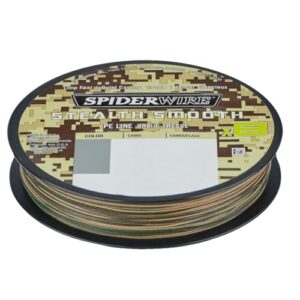 Spiderwire Stealth Smooth 8 geflochtene Schnur, 300 m (Camo, 0,33 mm/38,1 kg) - Eng geflochtene Schnur mit Mikrobeschichtung für weiche und leise Würfe
