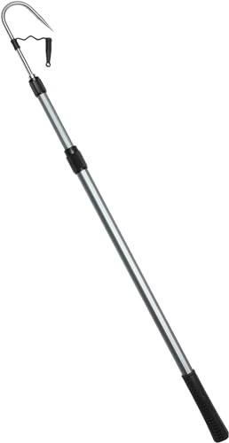 Aluminium Teleskop-Gaff mit rutschfestem Gummigrip für sicheres Landen von Fischen jeder Größe, Länge 80-132 cm