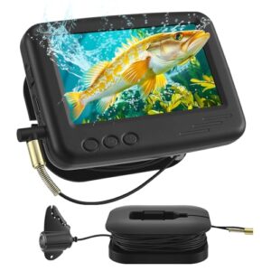 Unterwasserkamera Angeln, Fisch-Finder Kamera mit 4.3 Zoll IPS Display und 20m Kabel, Weitwinkel-Infrarot-Nachtsicht, IP65 wasserdicht für Meeres-, See-, Fluss- und Eisangeln