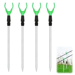 Rutenhalter für professionelles Angeln, 4 Stück Teleskop Rutenhalter Frei ausdehnbar Set, Einfache Handhabung U-Auflage Halter Angelständer