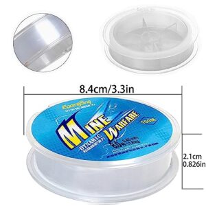 Transparente Nylon-Angelschnur, 100m lang, 3lb Bruchfestigkeit, für verschiedene Körder und Techniken geeignet