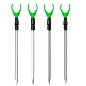 BrKern Rutenhalter Angel Zubehör, 4 Stück Rutenständer zum Angeln, Fishing Teleskop 50cm Rod Pod für Boote und Strandangeln