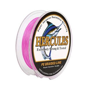 Hercules Super Cast 100m - 2000m Geflochtene Angelschnur für Salzwasser und Süßwasser, 6lb bis 100lb Teststufe, PE geflechter Fischdraht mit 4 Strängen