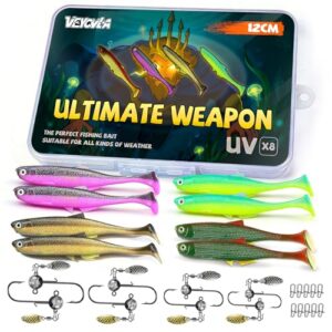 Gummifische Zander barsch Gummiköder für Forelle Zander & Barsch, Jigköpfe für Gummifische Angeln Softbait Angelköder für verschiedene Fischarten