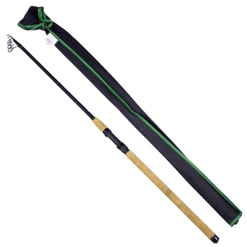 Forellenrute Teleskoprute Set für den Anglert, 3,00 m 5-30 g und 3,30 m 10-40 g, Voll-Carbon Blank und Korkgriff, inkl. Stofffutteral und Rutenschutz