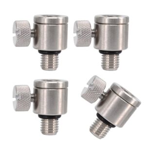 Hirisi Tackle 4 x Karpfenangeln Schnellwechsel Verbinder für Rod Pod Edelstahl, sicherheitsreiche und zuverlässige Verbindung für Angel-Sport