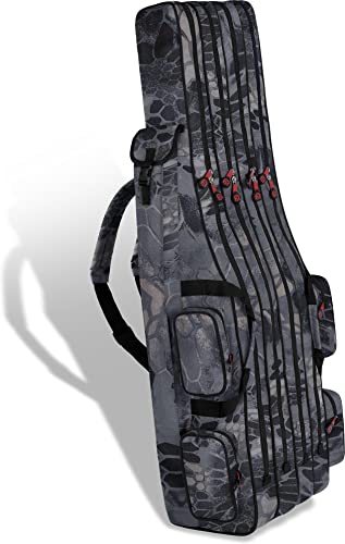 Robuste und wasserabweisende Fishing Rucksack mit 4 Innenfächern für Angel-Ausrüstung