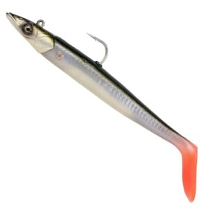 Savage Gear Sandeel V2-2 Gummifische und Jigkopf für effektives Angeln, realistisch und lebhaftes Design