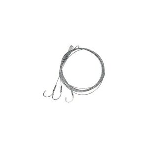 Behr Stahlvorfach 2501222 Grau 7x7 2/0er, hochwertiger Angellieferant mit Wirbel und Sicherheitskarabiner