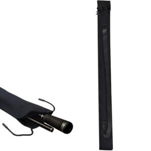 Angeltasche für 2 bis 3 Ruten, Nylon, Schwarz, Outdoor Angeln, Robuste Aufbewahrungstasche, Verstellbarer Trageriemen, Sekundenschnelle Zugriff auf Equipment