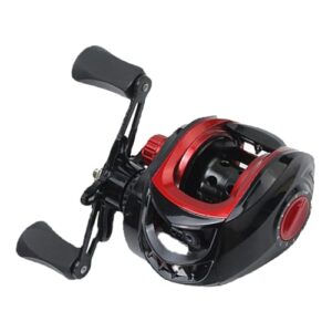 Baitcasting-Angelrolle, Metall-Weitwurf- und Leichte Baitcaster-Rolle, Baitcaster-Rollen mit Anti-Explosions-Schnurfunktion für Salzwasser- und Süßwasserangeln (Linke Hand)