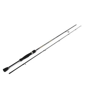 DLT Kinky Light Spin, 1,80m lang, Gewichtsrange 2-12g, schwarze Farbe, Eva-Greifen, Spinnrute, Raubfischrute, Arbeitsrute aus hochwertigem Carbon für Streetfishing