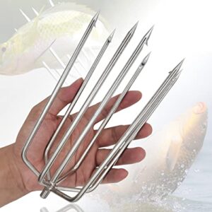 Dutiplus Große Angelharpune mit 7 Zinken, aus Edelstahl, Jagdfisch, Gaff, Gabelhaken mit 8 mm Schraube zum Fangen von großen Fischen, Maulwurf und Bullfrosch