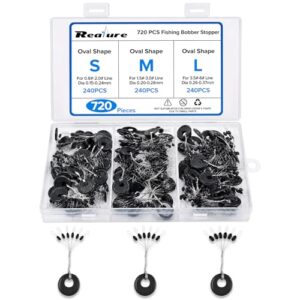 Set mit 720 Stück Gummistopper Angeln in verschiedenen Größen, Material ist flexibel und robust, langlebig und umweltfreundlich, ideale Begleiter für das Pose-Fischen