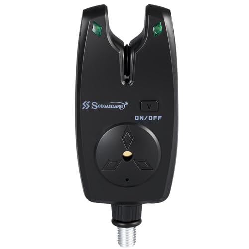 Sougayilang Karpfen-Bissanzeiger, 5 mm LED, empfindliche Bissanzeige für Karpfenangeln mit einfachem Bedienungssystem und langer Batterielebensdauer