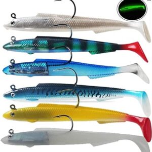 Kalastus Gummifische mit Jigkopf 15cm, 30g - Zander Gummiköder Set zum Raubfisch Ködern
