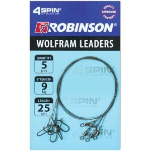 Wolfram Vorfäche für Angelzubehör, 5er Set, Ultradünn & Bissfest, Tragkraft 3-15 kg, ideal für Hecht, Zander und Barsch