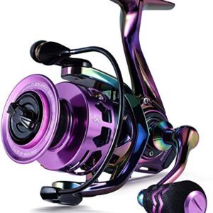 Sougayilang Spinnangelrolle 6.0:1 Gangverhältnis Graphitrahmen 12+1 BB Angelrolle mit 25 lbs Kohlefaser Drag für Süßwasser oder Salzwasser Fischen Reel